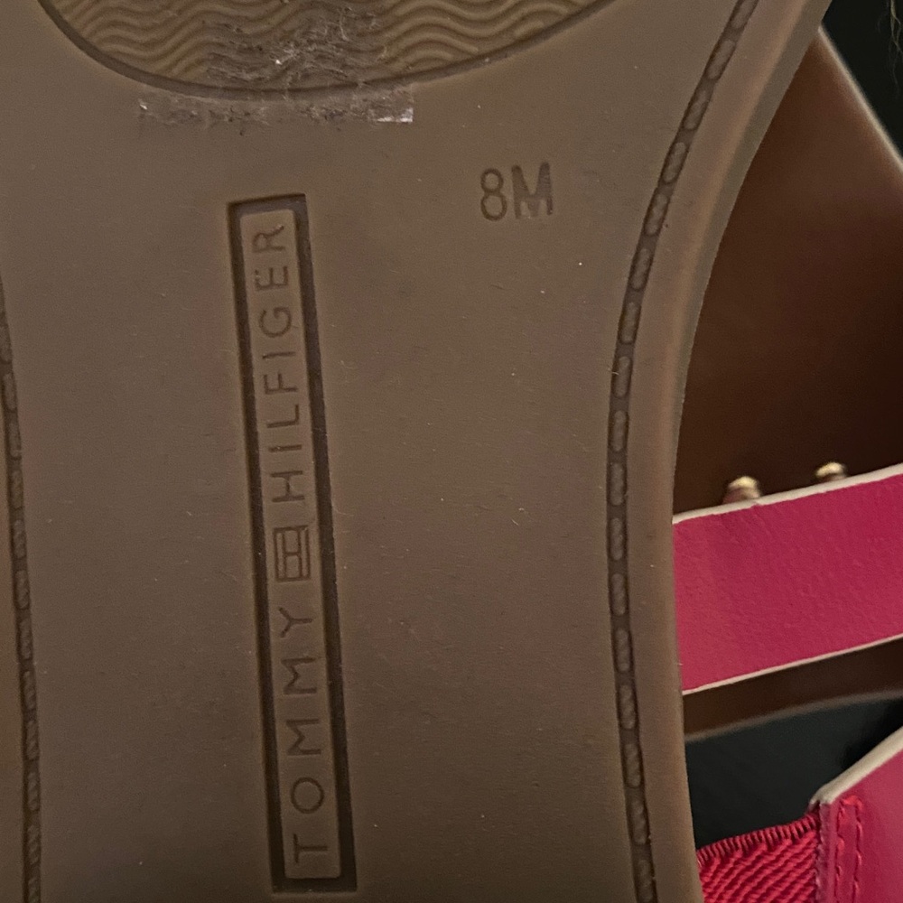 Tommy Hilfiger Sandals Size 8 Red - Picture 11 of 15